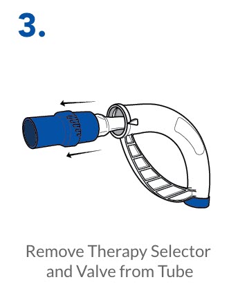 Remove Therapy Selector and Valve from Tube