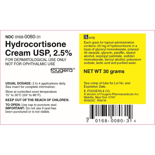 Hydrocortisone Cream, 2.5%, 1oz Tube