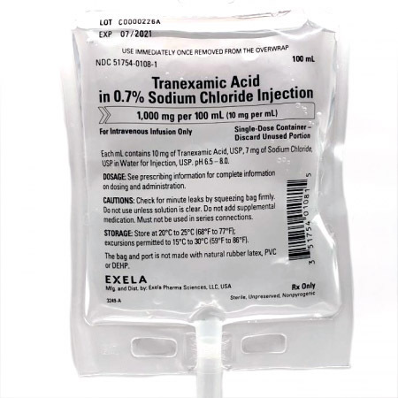 Tranexamic Acid in 0.7% Sodium Chloride, 10mg/mL, Bag