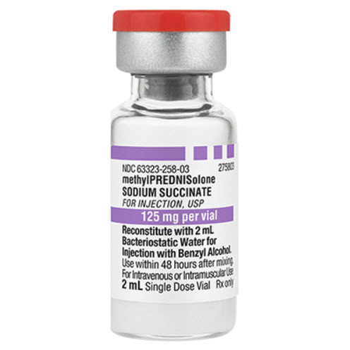 Methylprednisolone, 125mg, 2mL Vial