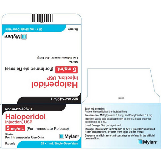 Haloperidol, 5mg/mL, 1mL Vial