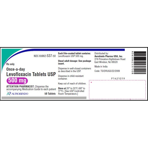 Levofloxacin, 500mg, 50 Tablets