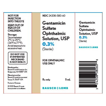 Gentamicin Sulfate 0.3%, 5mL Eye Drops