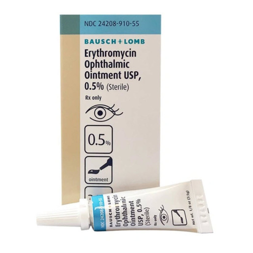 Erythromycin Opthalmic Ointment 0.5%, 3.5g Tube