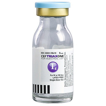 Ceftriaxone, 1g Vial