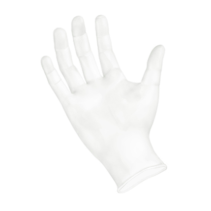 SemperCare® Synthetic Vinyl Gloves, White