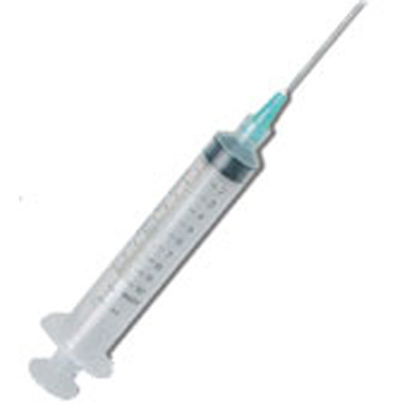 Syringes with Needle, Luer-lock Tip, 10-12cc