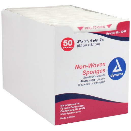Gauze Sponge, Sterile 2s, Non Woven