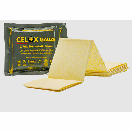 Celox™ Hemostatic Gauze, Z-fold, 10ft