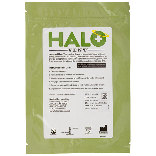 Halo Chest Vent and Seal, 2 pack