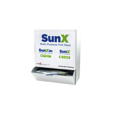 Sun X™ SPF 30+ Broad Spectrum Sunscreen Lotion with Attached Dry Towelette, 1/4oz