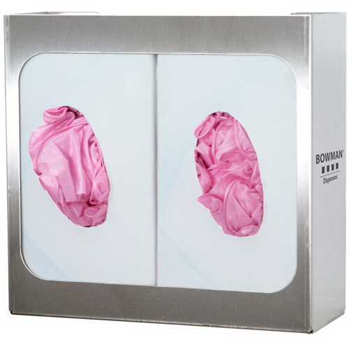 Glove Box Dispenser, 10.04 H x 10.56 W x 3.8in D, Silver, Stainless Steel