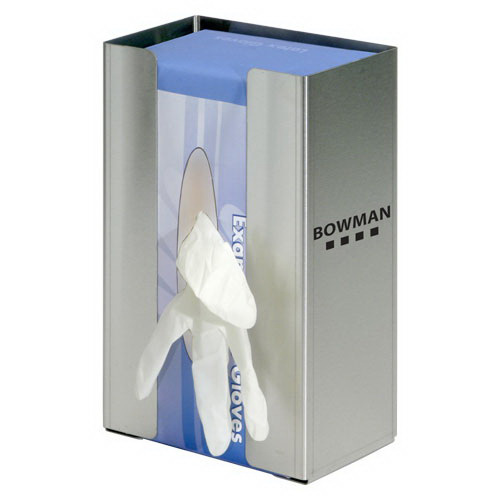 Glove Box Dispenser, 9.96 H x 6.5 W x 3.8in D, Stainless Steel