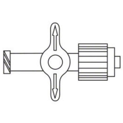 One-Way Stopcock with female luer lock port and SPIN-LOCK® connector, 0.2mL