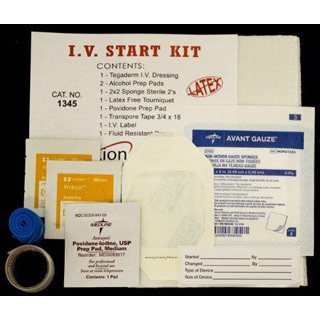 IV Start Kits with Tegadem Dressing, Latex Free Tourniquets