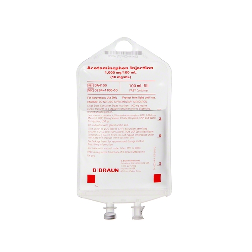 Acetaminophen, 10mg/mL, 100mL Premixed Bag