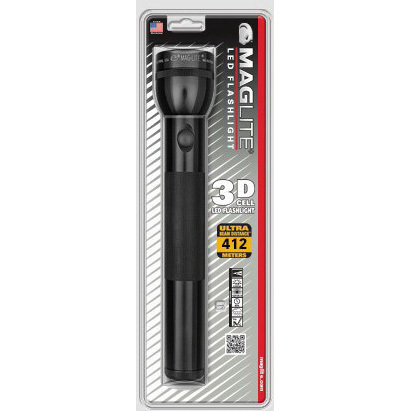 MAG 3 Cell D, LED Flashlight, Black, 12-11/32in L