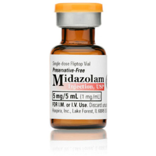 Midazolam, 1mg/mL, 5mL Vial