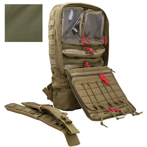 TACOPS™ M-10 Echo Medical Backpacks (2 Vinyl Square Pouches and 2 Mesh Rectangle Pouches)