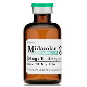 Midazolam, 5mg/mL, 10mL Vial