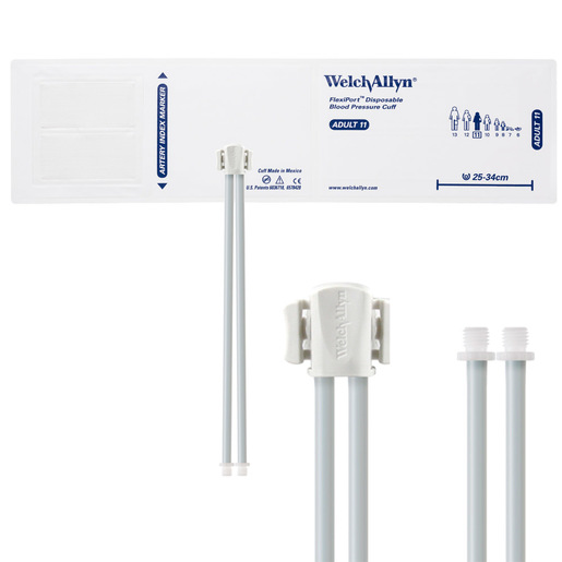 FlexiPort® Fabric Disposable Blood Pressure Cuffs with 2-Tube Screw-Type Connector