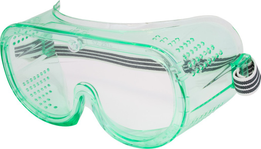 The Safety Zone® Perforated Chemical Impact Goggle w/ Indirect Ventilation, Clear/Green