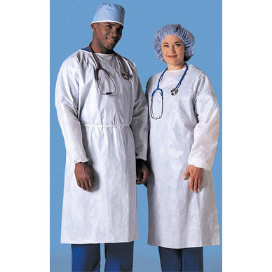 Staff Protection Gown, Unisex, White, Unisize *Non-Returnable*