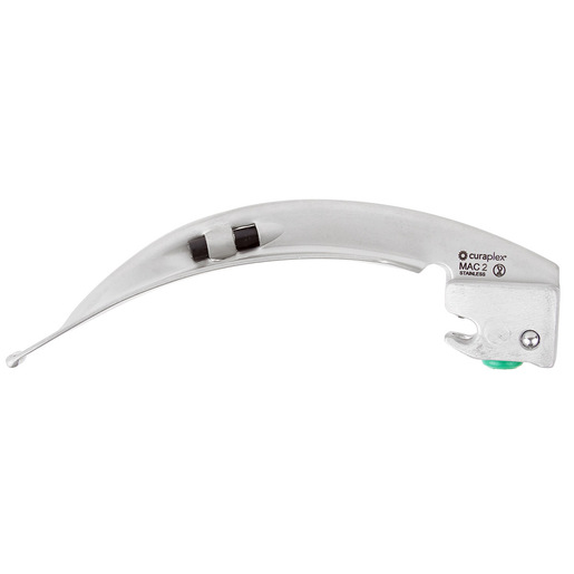 CuraView Fiber Optic Laryngoscope Blade, Mac 2