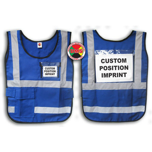 Window-Style Custom ICS Vest with Position Card, Blue