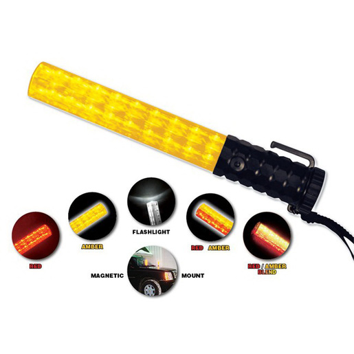 Five Light Baton, Red/Amber, 13-1/2in L