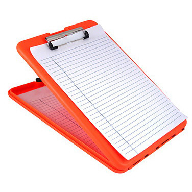 SlimMate Storage Clipboard, Letter/A4 Size, Bright Orange