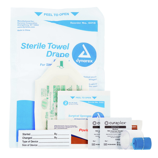 Curaplex® IV Start Kit w. Patient Label, Drape