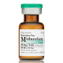 Midazolam, 5mg/mL, 2mL Vial