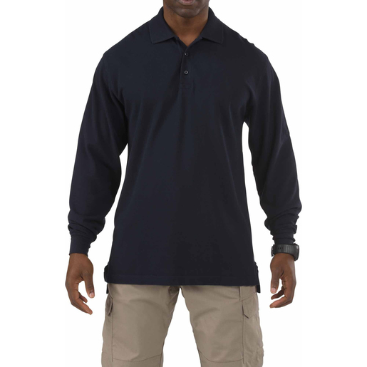 5.11 Men's Professional Polo Shirts, Long Sleeve, Dark Navy