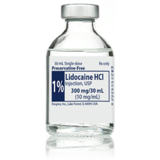 Lidocaine 1%, 10mg/mL, 30mL Vial