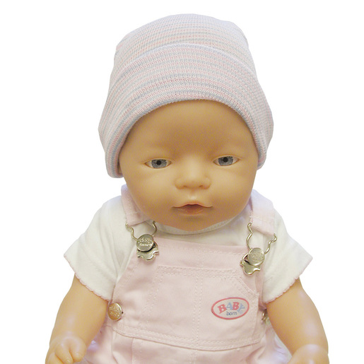 Infant Head Warmer, Knit, Pink and Blue Stripes