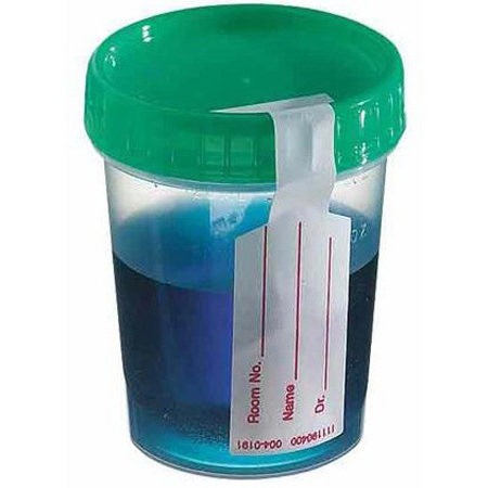 Specimen Container w/ Green Cap, Sterile, 4oz