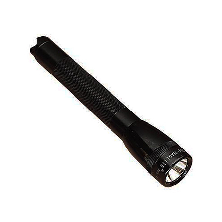 Mini Flashlight, Black, 5-3/4in L