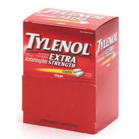 Tylenol Caplets, 500mg, Extra Strength, 50 Caplets