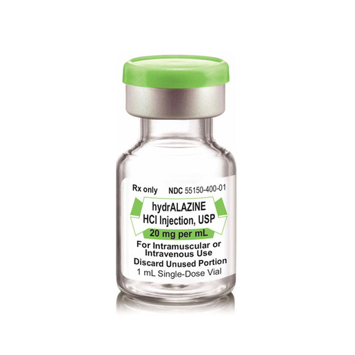 Hydralazine HCL Injection, 20mg/mL, Vial