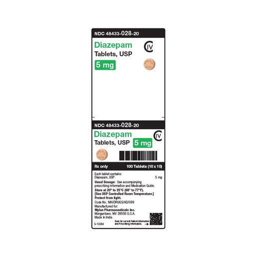 Diazepam, 10mg, Tablets