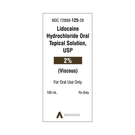 Lidocaine HCL, 2%, 100mL, Viscous Solution