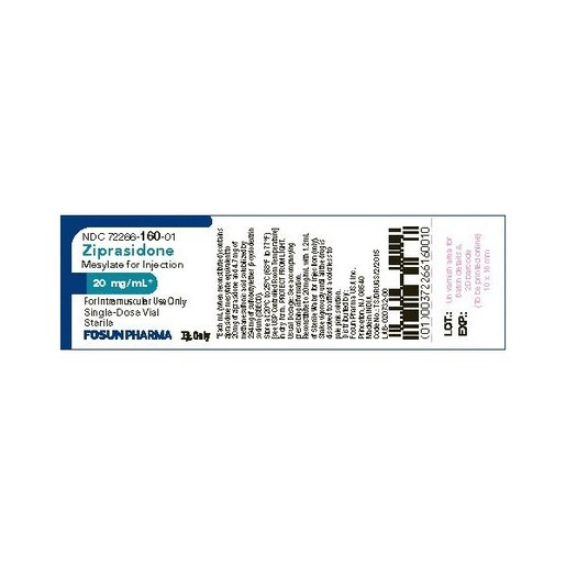 Ziprasidone Mesylate, 20mg, Vial