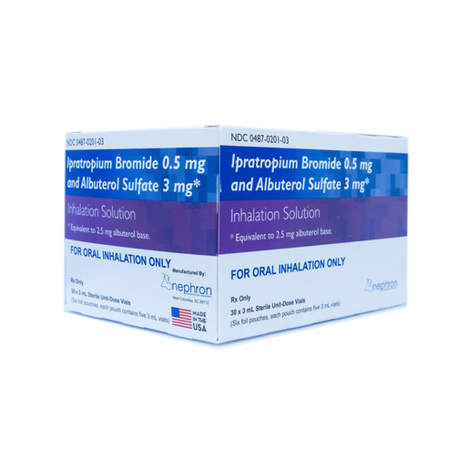 Ipratropium Bromide (0.5mg)/Albuterol Sulfate (3mg), Duo Dose, Inhalation Solution, 3mL Vial