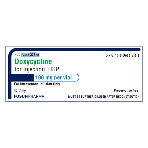 Doxycycline, 100mg, Vial, Powder Form