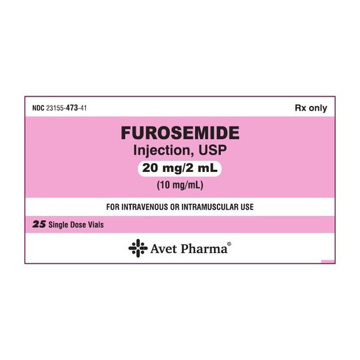 Furosemide, 20mg/2mL, Vial