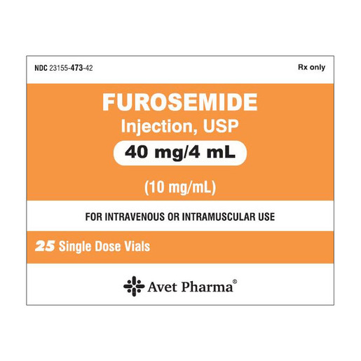 Furosemide, 40mg/4mL, Vial