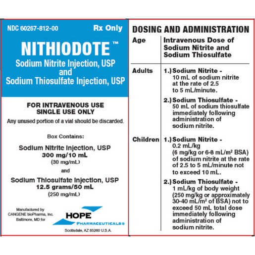 Nithiodote Kit, Includes One Sodium Nitrite (30mg/mL, 10mL Vial) and One Sodium Thiosulfate (250mg/mL, 50mL Vial)