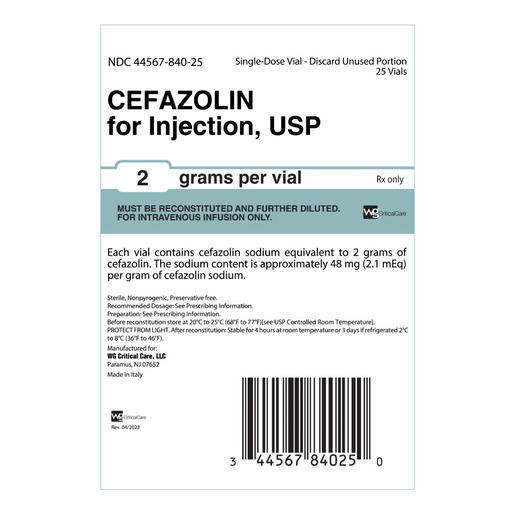 Cefazolin PR, 2gm, Vial