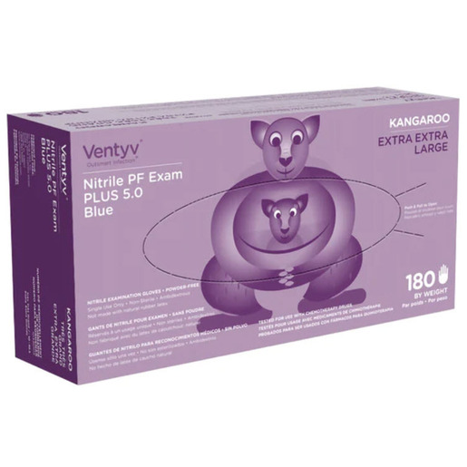 Bull 5.0 Nitrile Exam Gloves, Black